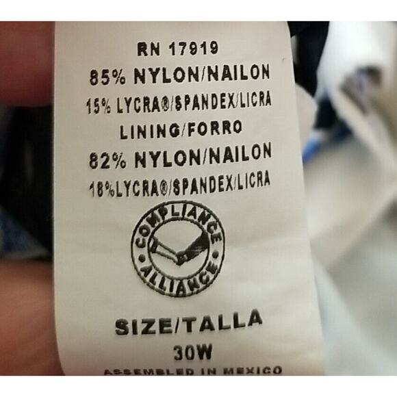 Maxine Of‎ Hollywood Blue Floral One Piece SwimDress Bathing Swimsuit Size 30W - Picture 8 of 10